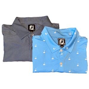 FootJoy Blue and Black Men's Polo Shirts